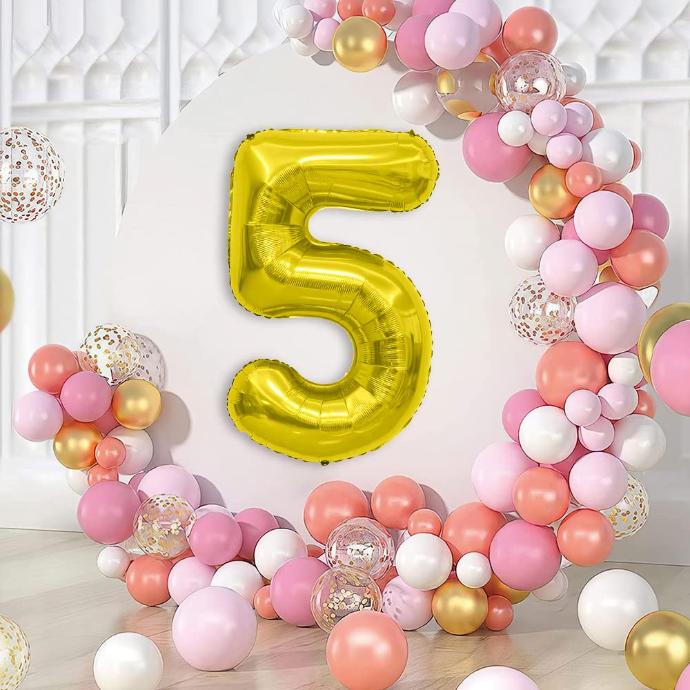 Amazon | 数字バルーン 40インチ 数字バルーン ゴールド 数字バルーン